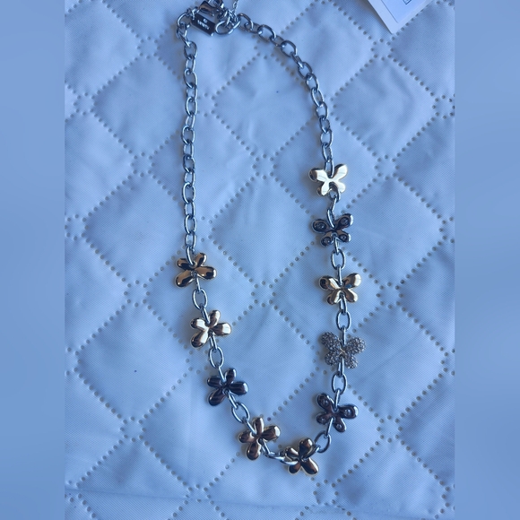 Coach Gold and Silver Butterfly Necklace - Picture 4 of 10